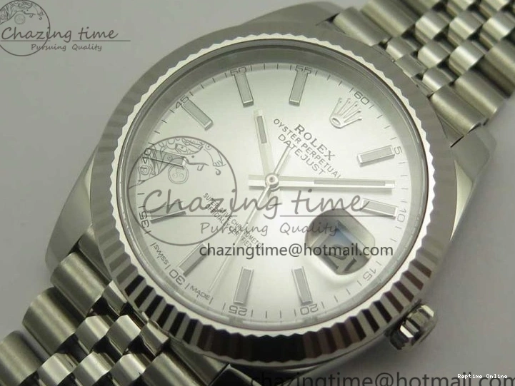 0109 Casual DateJust 41 126334 904L SS DJF 1:1 Best Edition Silver Dial on Jubilee Bracelet A 3298